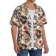thumbnail image 2 of Balery lips record rock Skull Camisa Casual de Manga Corta con Botones para Hombre, Texturizada, Estilo Cubano, para Playa, Verano-Large, 2 of 5
