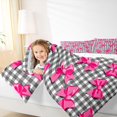 thumbnail image 4 of Manfei Black Classic Checkered 7-Piece King Bedding,Chic Bow Tie King Bed in a Bag,Reversible, 4 of 7