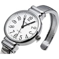 thumbnail image 2 of Blekon Collections Japanese Quartz Women's Easy to Read Round 31mm Case Metal Cuff Bangle Watch, 2 of 5