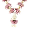 thumbnail image 5 of Artificial Mala Rose Flower Ribbon Garland Haar Idol-Mala with Bead for God Statue Accessories Pooja Sringar Article Ornament Indian Traditional Festival New year Gifts Decorations(Size:-10")(Purple), 5 of 5