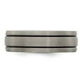 thumbnail image 6 of Diamond2Deal Black Ti Grooves and Textured Lines 7mm Men's Band Size 6.5, 6 of 6