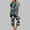 Green, variant on Women's Soft Pajama Set Short Sleeve Top Long Pants Sleepwear Comfortable Printed Lounge Set