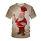 thumbnail image 4 of Camiseta de manga corta con estampado 3d de Papá Noel para hombre, Camiseta holgada de talla grande, Top transpirable cómodo, regalo de Navidad, Verano, 4 of 4