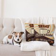 thumbnail image 4 of Ambesonne Chocolate Throw Pillow Cover 2 Pack, Retro Hot Beverage, 20", Multicolor, 4 of 7