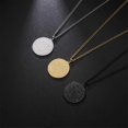 thumbnail image 4 of Arabic Islam Stainless Steel Round Pendant Necklace Islamic Muslim Quran Verse Allah Symbol Necklaces Amulet Jewelry, 4 of 5