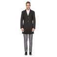 thumbnail image 3 of Men's Tailored Wool Blend Notch Collar Wool Blend Walker Car Coat Jacket, 3 of 6