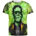 thumbnail image 1 of Halloween Frankenstein Raver Horror Movie Monster All Over Mens T Shirt, 1 of 2