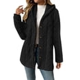 thumbnail image 6 of Womens Fleece Jacket Sherpa Teddy Coat Button Down Cable Knit Soft Long Sleeve Hooded Winter Outerwear, 6 of 6