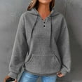 thumbnail image 2 of RKSTN Sweat à Capuche pour Femmes Automne et Hiver Mode Décontractée Couleur Unie Manches Longues Col Rond Capuche Chaude à Cordon, Grande Taille, 2 of 8