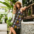 thumbnail image 2 of KLL Pumpkin And Flying Bat Pattern Womens Summer Dresses 2025,Loose Round Neck Sleeveless Sundresses Tank Dresses with Pockets, 2 of 7