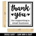 thumbnail image 2 of Thank You for Supporting a Small Business Self-Inking Rubber Stamp Ink Stamper - Blue Ink - Small 1 Inch, 2 of 7