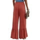 thumbnail image 3 of Txlixc - Pantalones de salón para mujer, holgados, cómodos, de pierna ancha, con parte inferior con volantes, de talle alto, sueltos, informales, para trabajo Txlixc Casual, 3 of 5