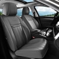 thumbnail image 3 of Coverado Gray Front Car Seat Covers, Designer Premium Leather Automotive Seat Protectors, Airbag Compatible Auto Interior Accessories Universal Fit for Most Cars SUV Pick-up Trucks, 3 of 10