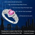 thumbnail image 3 of Gem Stone King 1.38 Ct Heart Shape Pink Mystic Topaz 925 Sterling Silver Ring, 3 of 6