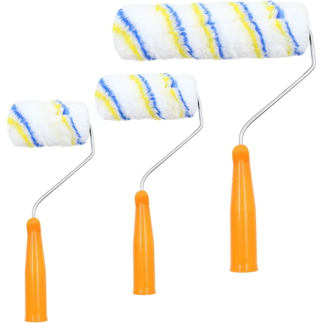 Juego de brochas y rodillos para pintar paredes y techos - Accesorios de rodillos de pintura profesionales de 3 piezas para pintura de paredes interiores (ancho 10 cm 13,5 cm 20 cm) esquí esquí Gafas de esquí