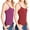 2PK: PURPLE/RUBY BURGUNDY, variant on TheLovely Women & Juniors Scoop Neck Solid Cami Cotton Bodysuit with Snap Crotch Bottom & Adjustable Spaghetti Straps