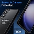 thumbnail image 6 of JETech Matte Case for Samsung Galaxy S23 5G 6.1-Inch, Frosted Translucent Back Protective Slim Phone Cover, Anti-Fingerprints (Black), 6 of 7