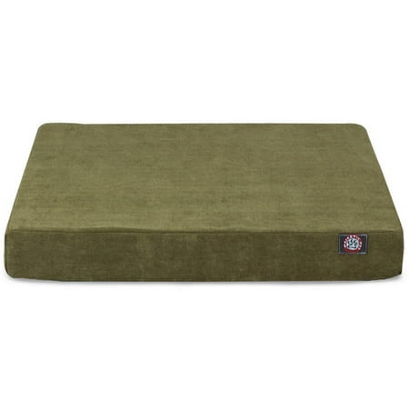 UPC: 0788995516637 | Majestic Pet | Villa Velvet Shredded Memory Foam Rectangle Pet Bed For Dogs  Removable Cover  Fern  Large