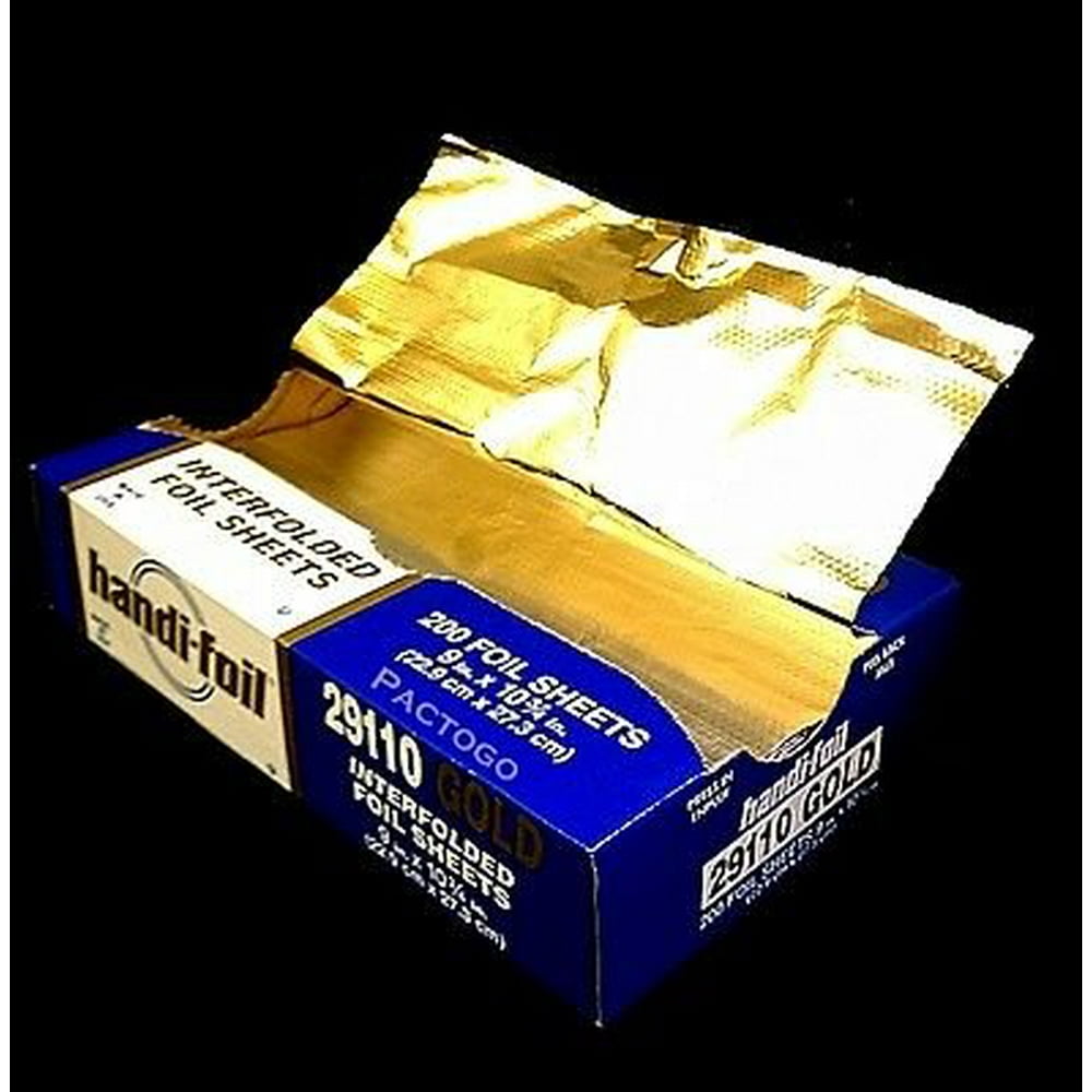 HandiFoil 9"x10.75" Gold Aluminum Foil PopUp Sheets 2 x 200PK (pack