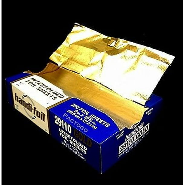 HandiFoil 9"x10.75" Gold Aluminum Foil PopUp Sheets 2 x 200PK (pack