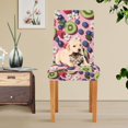thumbnail image 4 of Yayeee 4 Pack Dining Chair Covers Stretch Parson Chairs Slipcovers Seat Protector, Pink Kiwi, 4 of 6