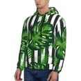 thumbnail image 3 of Haiem Palm Greenery Patterned Men's Hoodie with Kangaroo Pocket - Ideal Pullover Sweatshirt for Daily Wear, Travel, and Home-Medium, 3 of 7