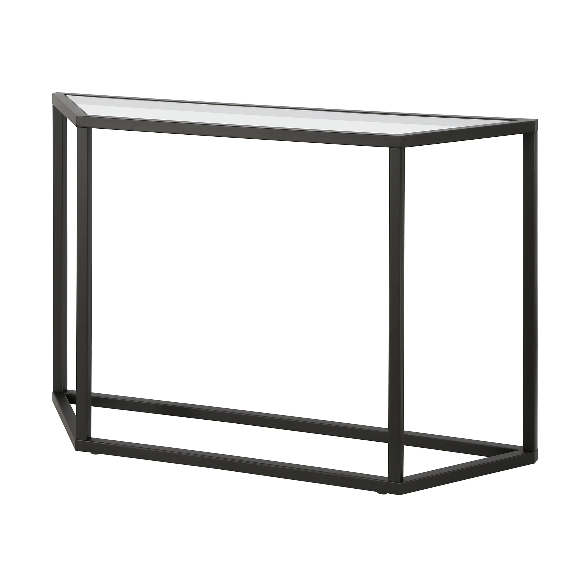Evelyn&Zoe Levi 44" Wide Trapezoid Console Table, Blackened Bronze