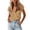 A-Khaki522, variant on Women's V-Neck Waffle-Knit Cropped Sweater Top Short-Sleeve Casual Everyday Relaxed Knitted Blouse