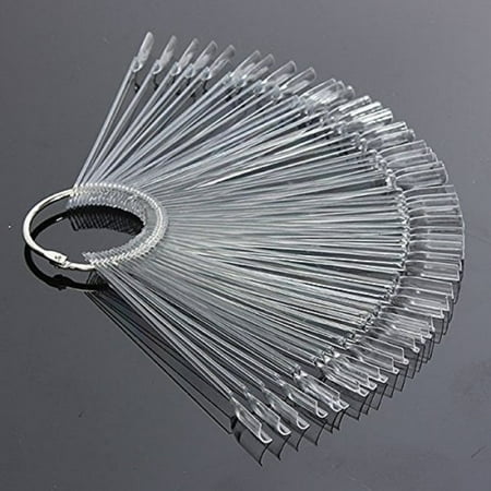 Stick Nail Art - PaZinger 50pcs False Nail Art Tips Sticks Nail Polish Color Card Plates Display Swatches Nail Art Practice Templates