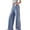 Light Blue, variant on Womens Pull On Jeans Wide Leg Stretchy Side Striped Denim Pants High Waisted Casual Jean Pants With Side&Back Pockets 2XL