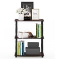 thumbnail image 5 of Furinno Durable 23.6"W x 11.6"D x 29.5"H 3-Shelf Freestanding Shelving Unit, Dark Cherry and Black, 5 of 5