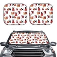 thumbnail image 2 of Naloa Cute Cat And Christmas Gift 2 Piece Foldable Car Sun Shades, Car Windshield Sunshade, Front Window Sunshade for Car, Truck, SUV - Small, 2 of 7