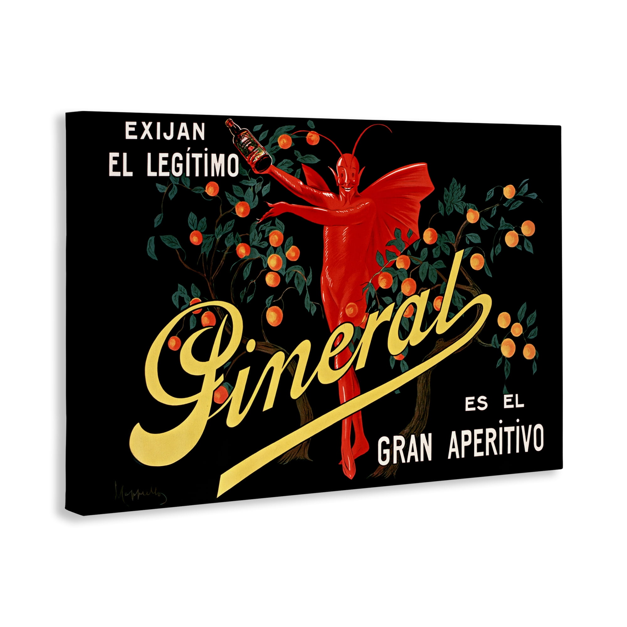 Stupell Industries Aperitif Poster with Character Canvas Wall Art, design by Leonetto Cappiello