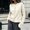 White, variant on Liuinsasek Knit Cardigan for Women Solid Color Long-Sleeve Crew-Neck Button-Up Ruffled Knit Cardigan Casual Cute Sweaters Fall Winter Outfits