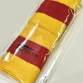 thumbnail image 3 of Couver Terry Cloth Two Color Striped Wrist Sweatbands, Black Blue Black, One Size, 2 Pairs, 3 of 7