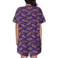 thumbnail image 6 of Pajamas For Women Set, Carnival Masks And Beads Pj Lounge Sets For Women 2 Piece, Soft Short Sleeve Sleepwear, 6 of 8