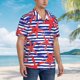 thumbnail image 3 of Balery Sea Stars Camisas hawaianas de manga corta para hombre, camisas playeras de corte holgado, camisas de vacaciones con botones,3X-Large, 3 of 7