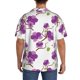 thumbnail image 3 of Balery Orchids Flowers Camisa Casual de Manga Corta con Botones para Hombre, Texturizada, Estilo Cubano, para Playa, Verano-Medium, 3 of 5