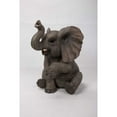 thumbnail image 2 of Baby Elephant Sitting with Trunk Up Outdoor Garden Statue - 15.5", 2 of 6