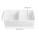 thumbnail image 3 of Tarja para Cocina YMA Home Fregadero de Cerámica Alta Resistencia Doble Tazón Color Blanco Brillante, 3 of 4