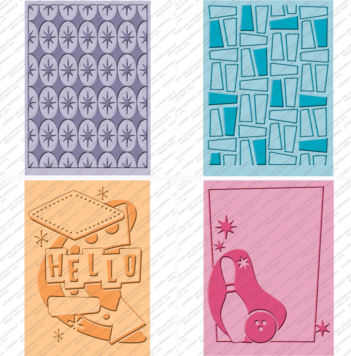 Cuttlebug Cricut Companion Embossing Folders 4/PkgNifty Fifties