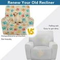 thumbnail image 4 of FOR U DESIGNS Dog Paw Print Recliner Chair Covers Anti-Dust Reclining Slipcovers 4-Pieces Stretch Lazy Boy Recliner Soft Covers, Prevent Wear and Pet Hair, 4 of 8