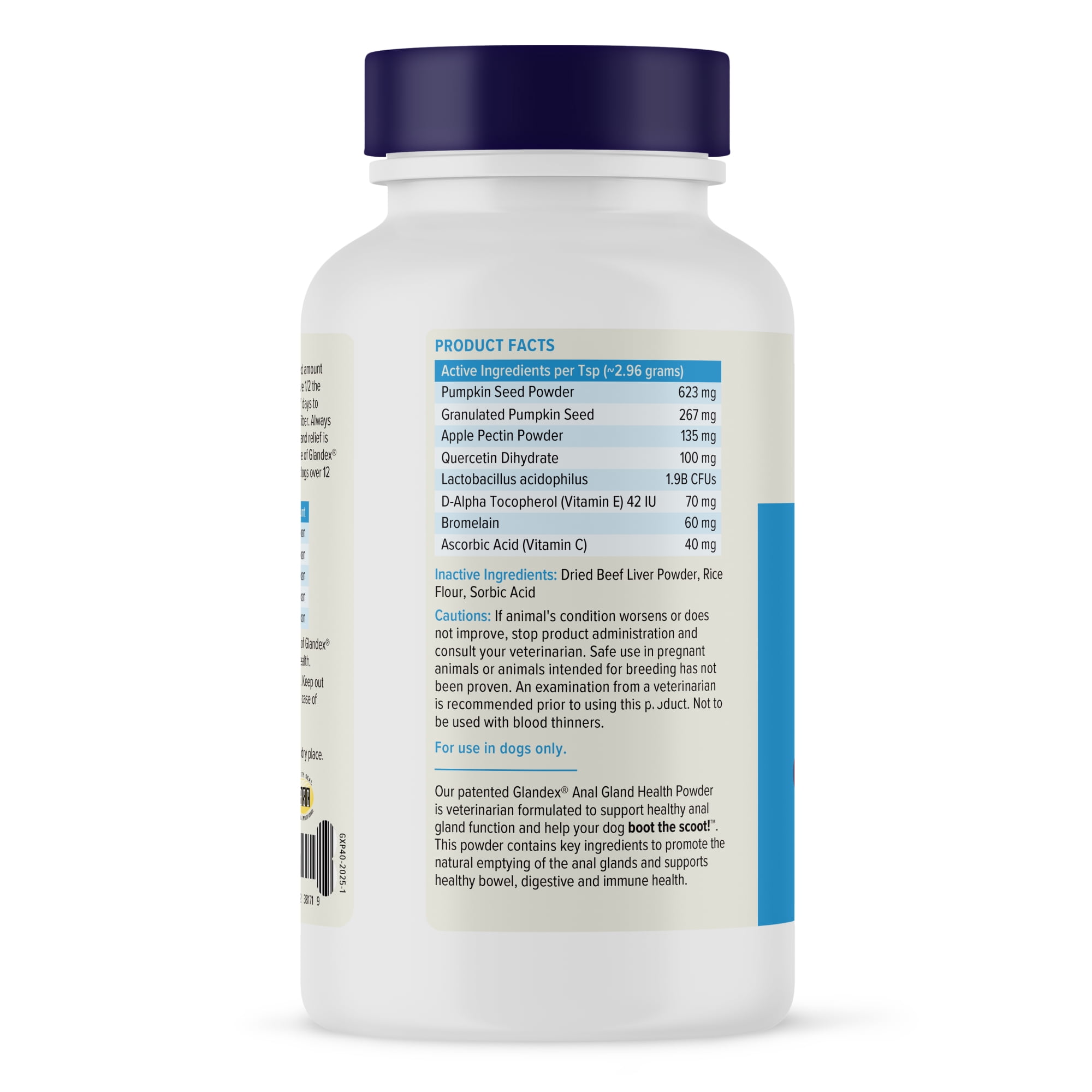 Vetnique Glandex for Dogs Anal Gland & Digestive Support Powder, Beef Flavor, 4 oz