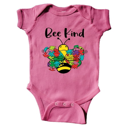 

Inktastic Autism Awareness Bee Kind Gift Baby Boy or Baby Girl Bodysuit