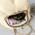 thumbnail image 4 of Easter Bunny Crossbody Bag for Kids, Cute Plush Purse Backpack Wallet Girls Easter Gifts Cartoon Animal Bag with Chain Strap, 4 of 7