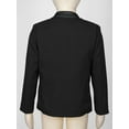 thumbnail image 5 of YUUMIN Boys Long Sleeve Formal Suit Blazer Coat One-Button Gentleman Jacket Tuxedo Suit for Party Black 12, 5 of 5