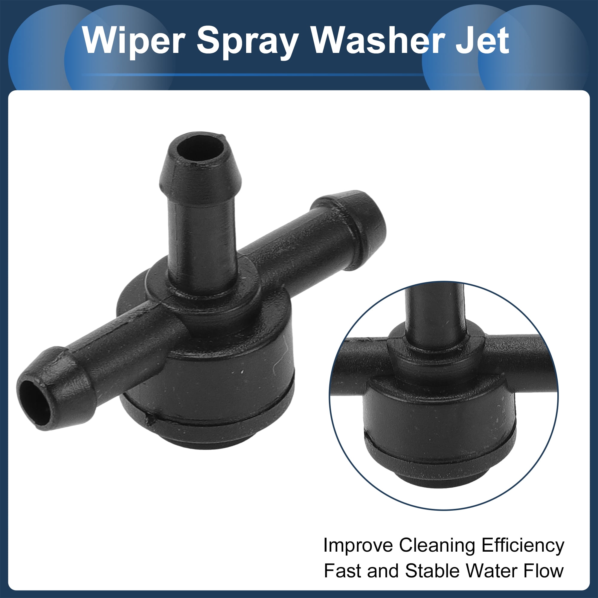 Unique Bargains Washer Nozzle with 1.2 Meter Fluid Hose for Volvo C30 Black