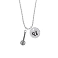 thumbnail image 2 of Delight Jewelry Silvertone Banjo Silvertone Script Initial Disc - U - Charm Necklace, 20"+3", 2 of 4