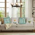 thumbnail image 6 of Daisy Pillow Covers 18x18 Set of 4 Summer Throw Pillow Covers Hello Sunshine Pillow Cover Floral Gray Spring Cushion Covers Square Pillow Cases for Couch Sofa Patio Outdoor Home Decorations(18), 6 of 6