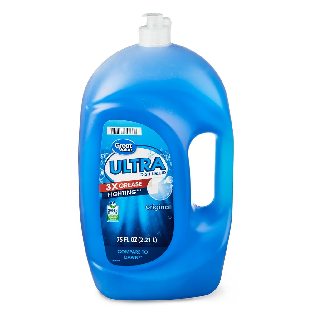 Great Value Ultra Original Dish Liquid, 75 fl oz
